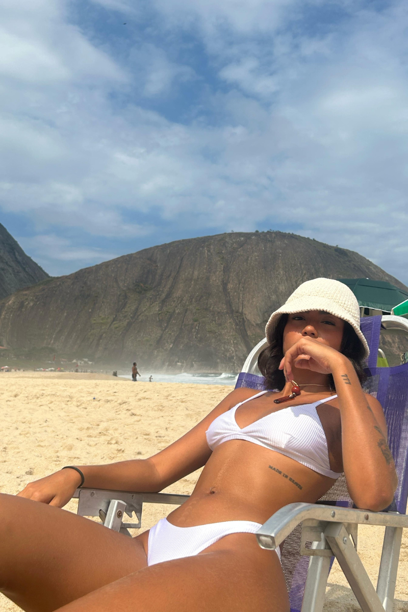 Ostra Bikini Bottom (Ribbed White)